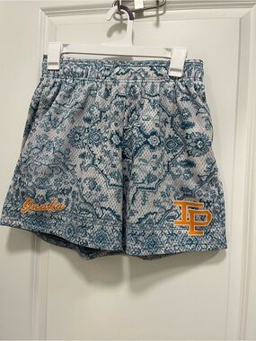Inaka Power Men’s Paisley Shorts With Orange Logo Medium